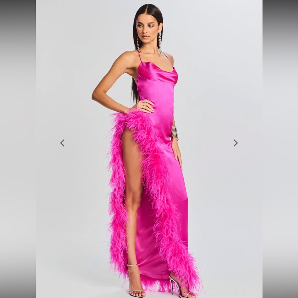 $795 NWT Retrofête PRISCILLA FEATHER DRESS - Picture 1 of 7